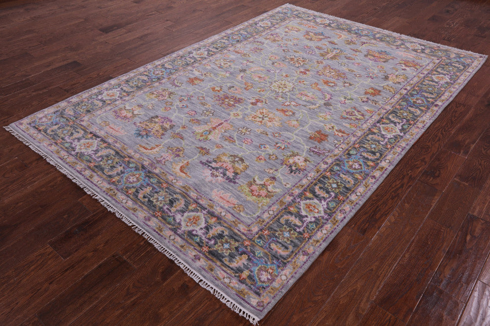 6' 0" X 8' 10" Persian Fine Serapi Handmade Wool Rug - Q15708