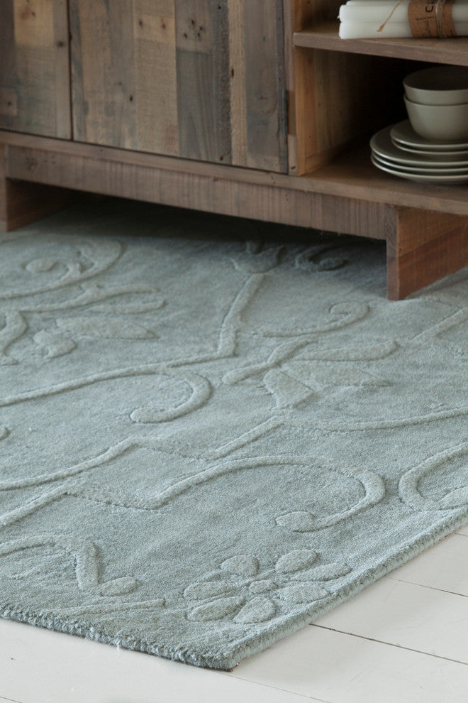 Jaipur Transitional Area Rug, Blue, 7'x10'