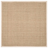 Safavieh Natural Fiber Nf114J Solid Color Rug, Natural/Ivory, 5'0"x5'0" Square
