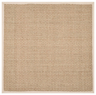 Safavieh Natural Fiber Nf114J Solid Color Rug, Natural/Ivory, 5'0"x5'0" Square