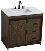 Home Living 36" Single Bathroom Vanity, Expresso
