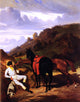Alfred De Dreux Le Lad Blanc - 20" x 25" Premium Canvas Print