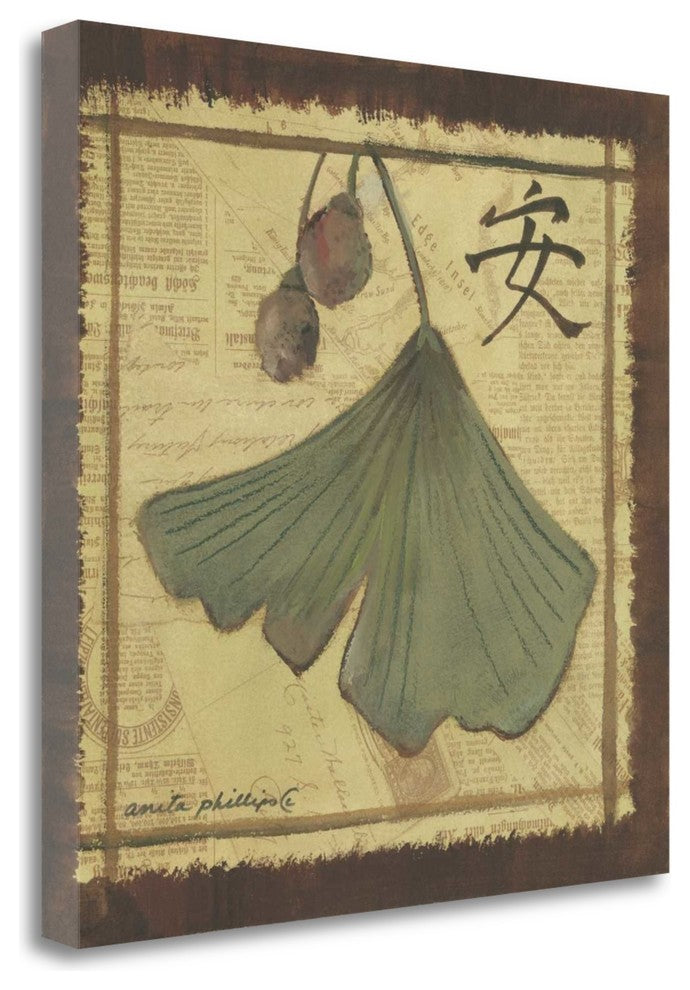 "Ginko Leaves II" By Anita Phillips, Giclee Print on Gallery Wrap Canvas
