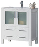 Sydney 30" Vanity Set With Mirror, Glossy White No Mirror