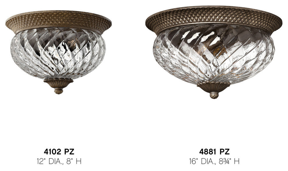 Hinkley Plantation Small Flush Mount, Pearl Bronze