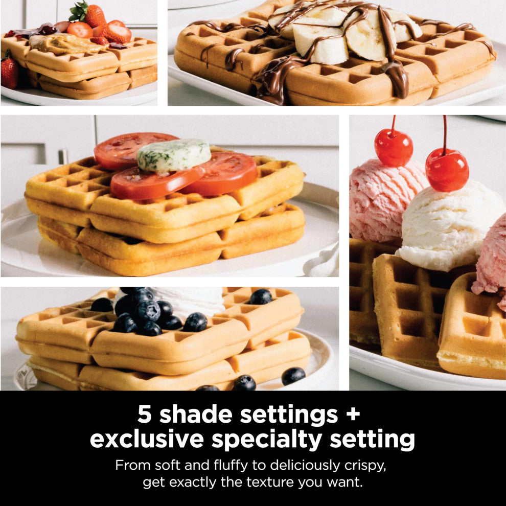 BW1001 NeverStick PRO Belgian Waffle Maker, Vertical Design, 5 Shade Settings.