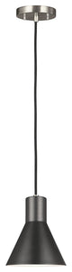 Generation Lighting Lighting 1-Light Mini Pendant, Brushed Nickel