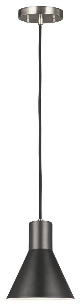 Generation Lighting Lighting 1-Light Mini Pendant, Brushed Nickel