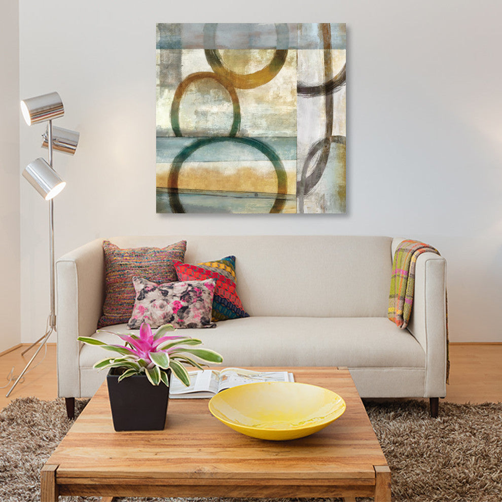 "Round And Round I" by Brent Nelson, Canvas Print, 12"x12"