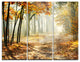 "Bright Yellow Fall Morning" Photo Metal Wall Art, 3 Panels, 36"x28"