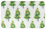 Watercolor Christmas Tree 34x21 Bath Mat