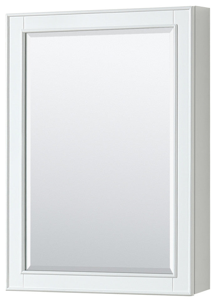 30" Single Bath Vanity White, Carrara Countertop, Sink, Gold Trim, Med. Cabinet