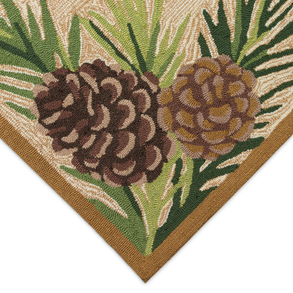 Ravella Forest Border Indoor/Outdoor Rug Natrl 8'3"x11'6"