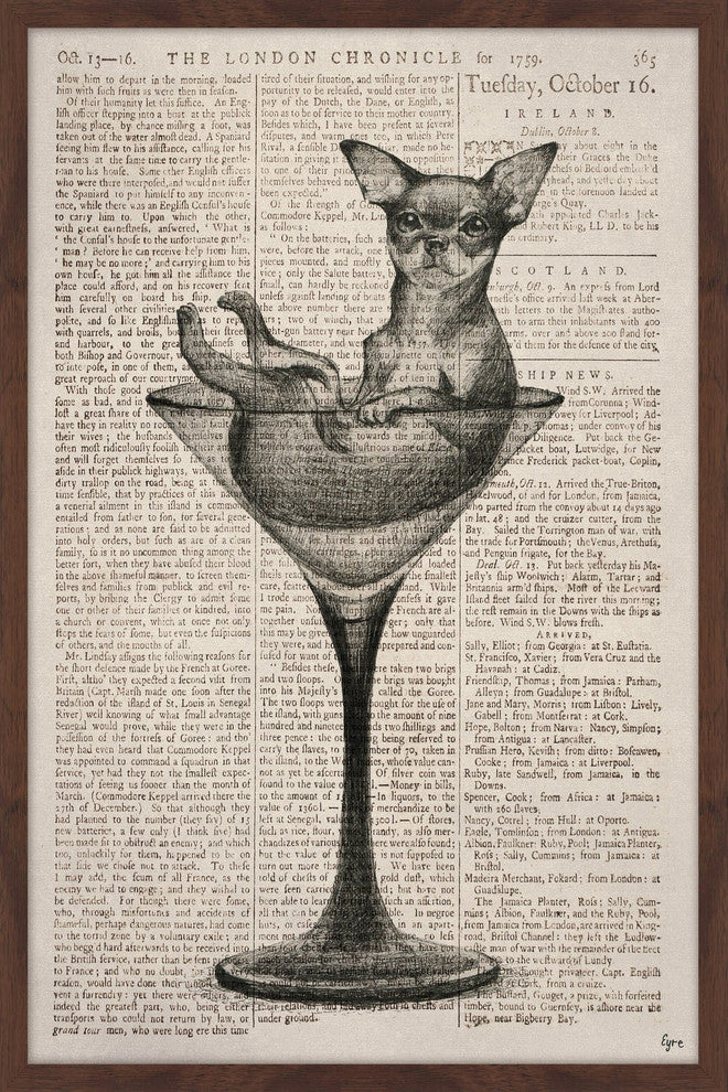 "Drink Me" Framed Painting Print, 12"x18"