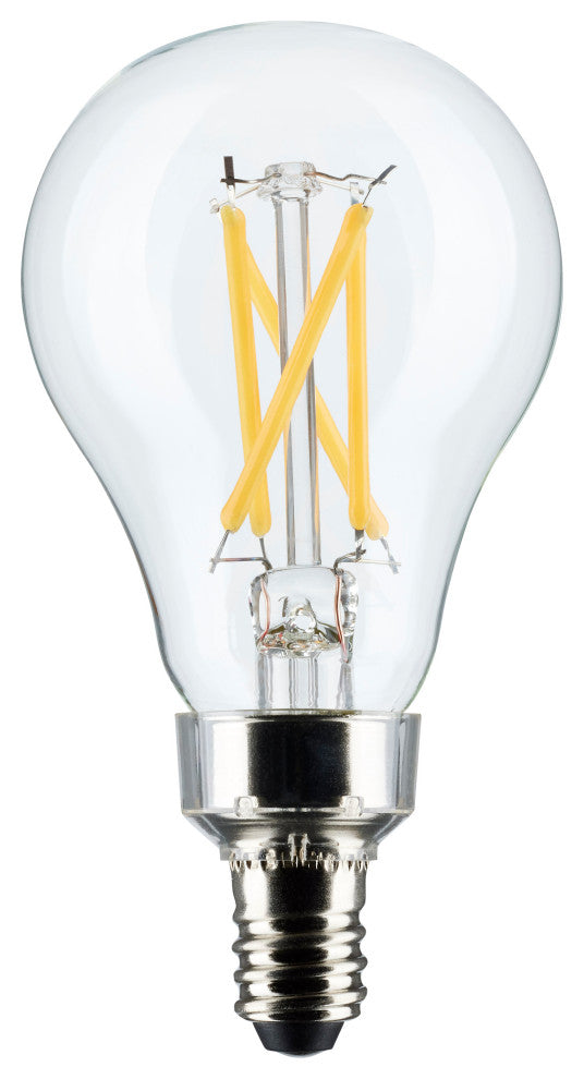 5.5W A15 LED, Clear, Candelabra Base, 2700K, 450 Lumens, 2-Pack