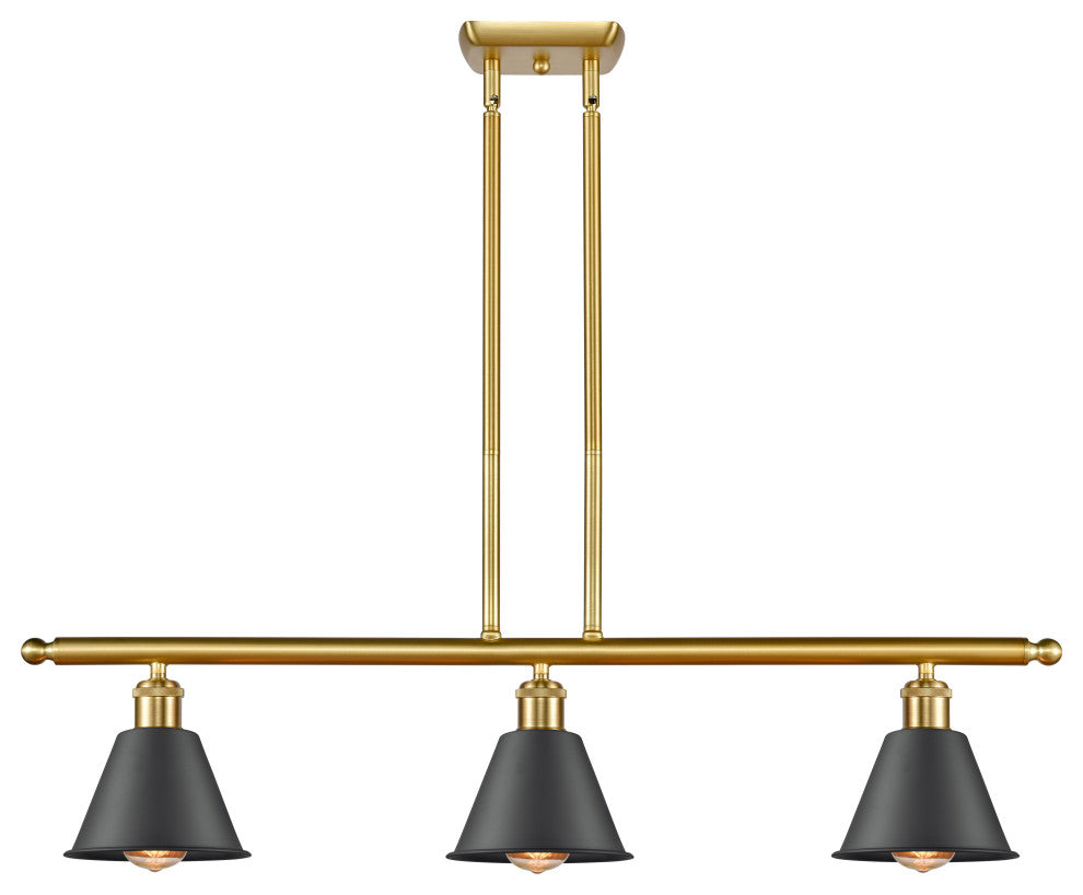 Innovations 516-3I-SG-M8-BK-LED 3-Light Island Light, Satin Gold