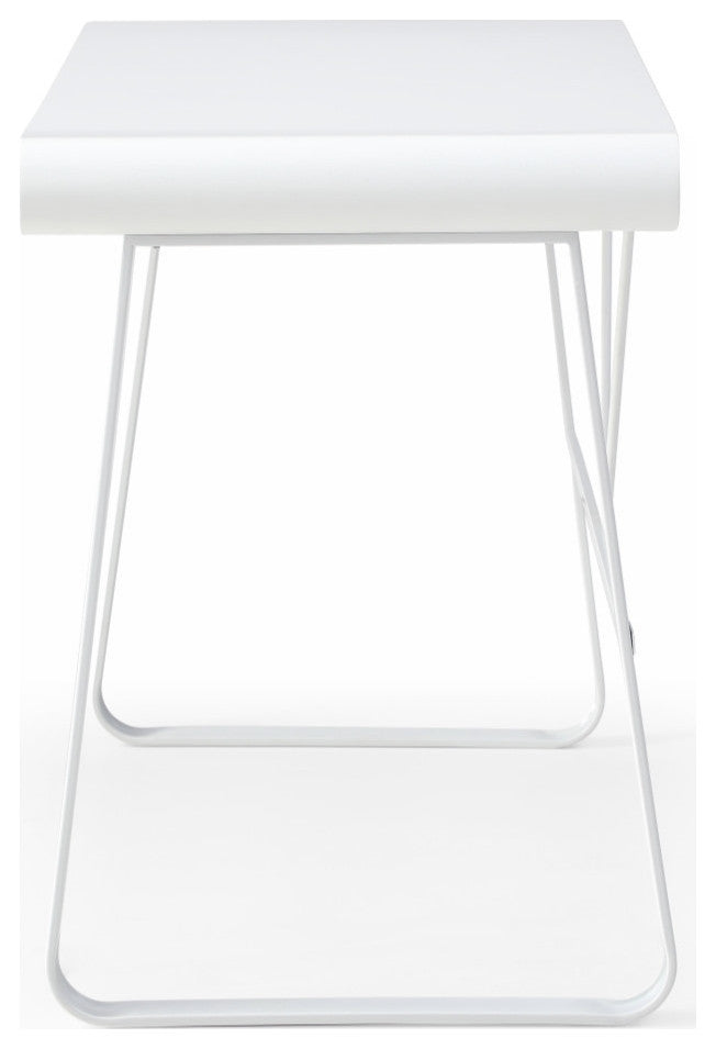 Loft Lyfe Nila Desk, 2 Storage Drawers, White 43.3Lx21.6Wx30H