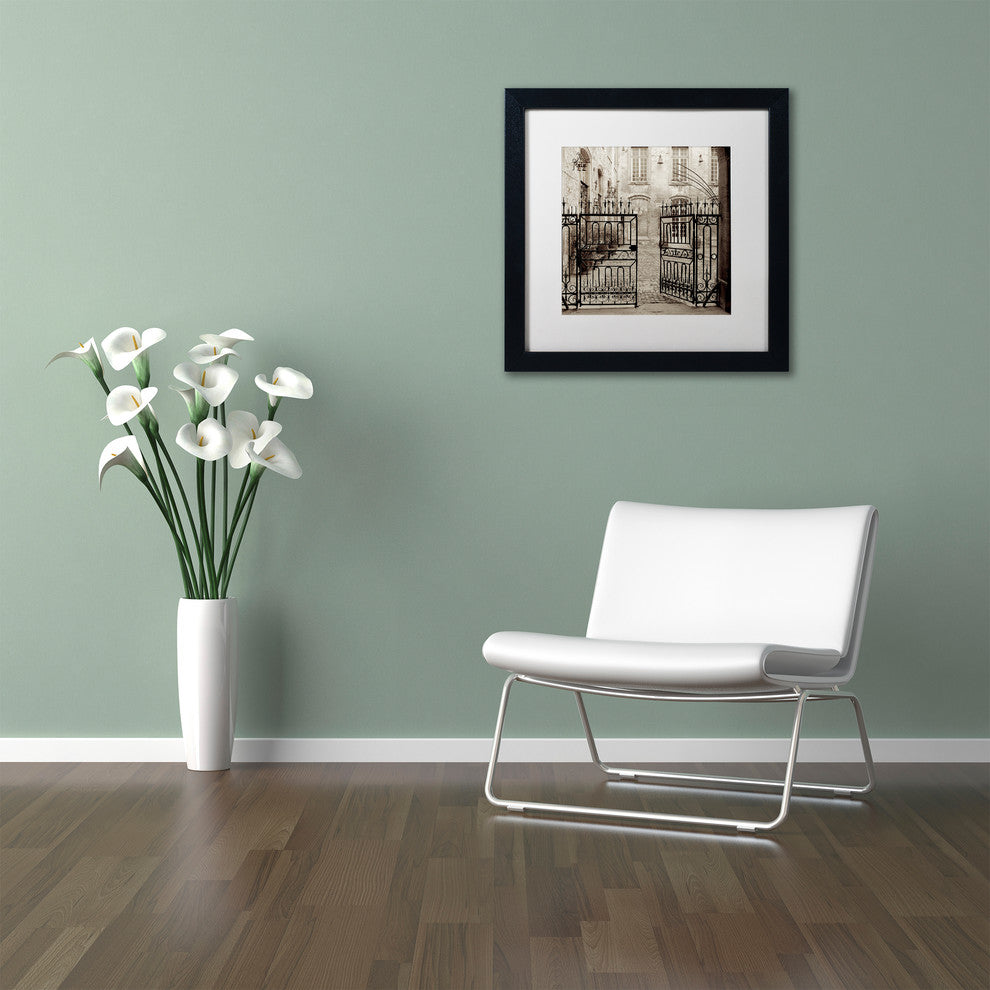 Alan Blaustein ''Avignon II'' Art, Black Frame, White Mat, 16x16