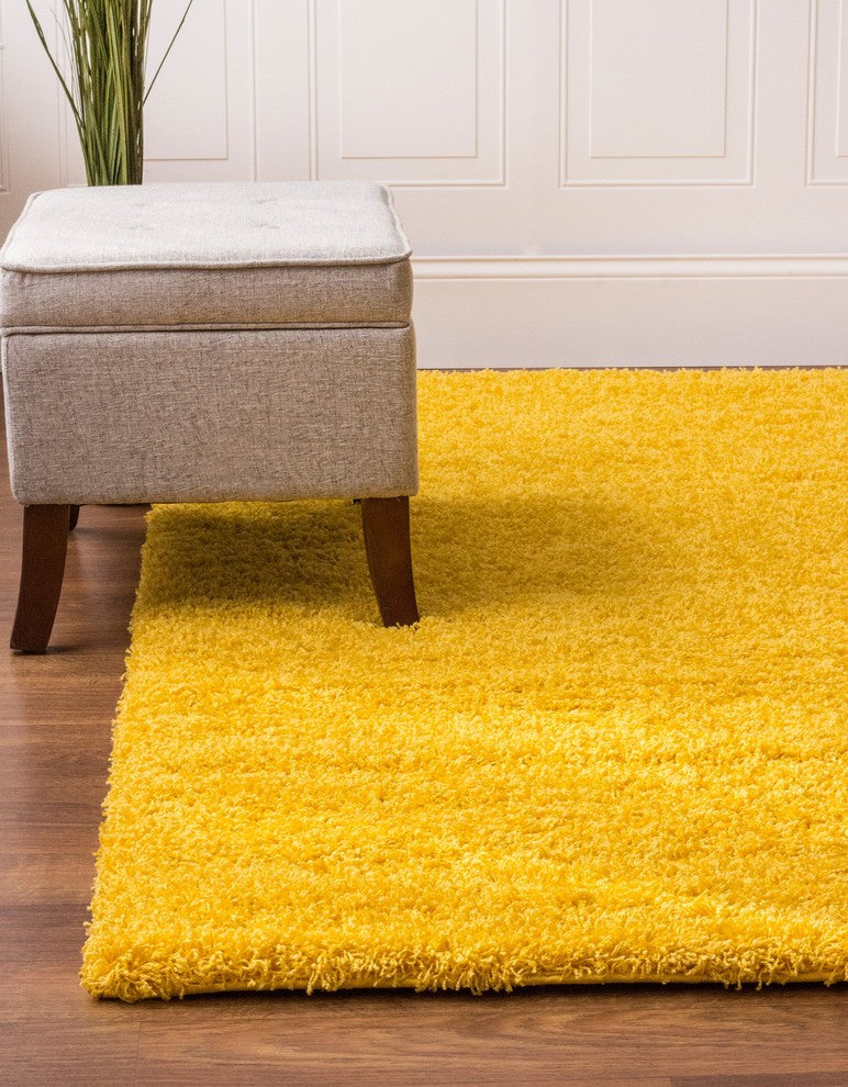 Louann Solid Shag Rug - Yellow - 3' 3" X 5' 3"