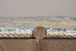 Morris Blue/Yellow Gramercy Distressed Moroccan Accent Rug, 5' X 7'
