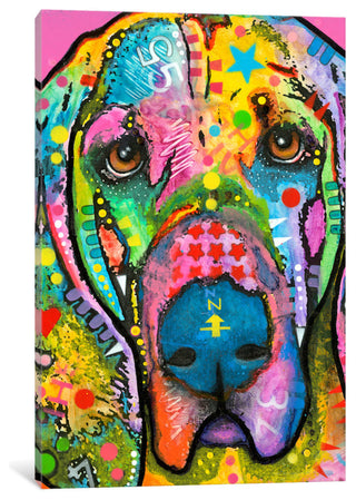 "Bloodhound" by Dean Russo, Canvas Print, 26"x18"