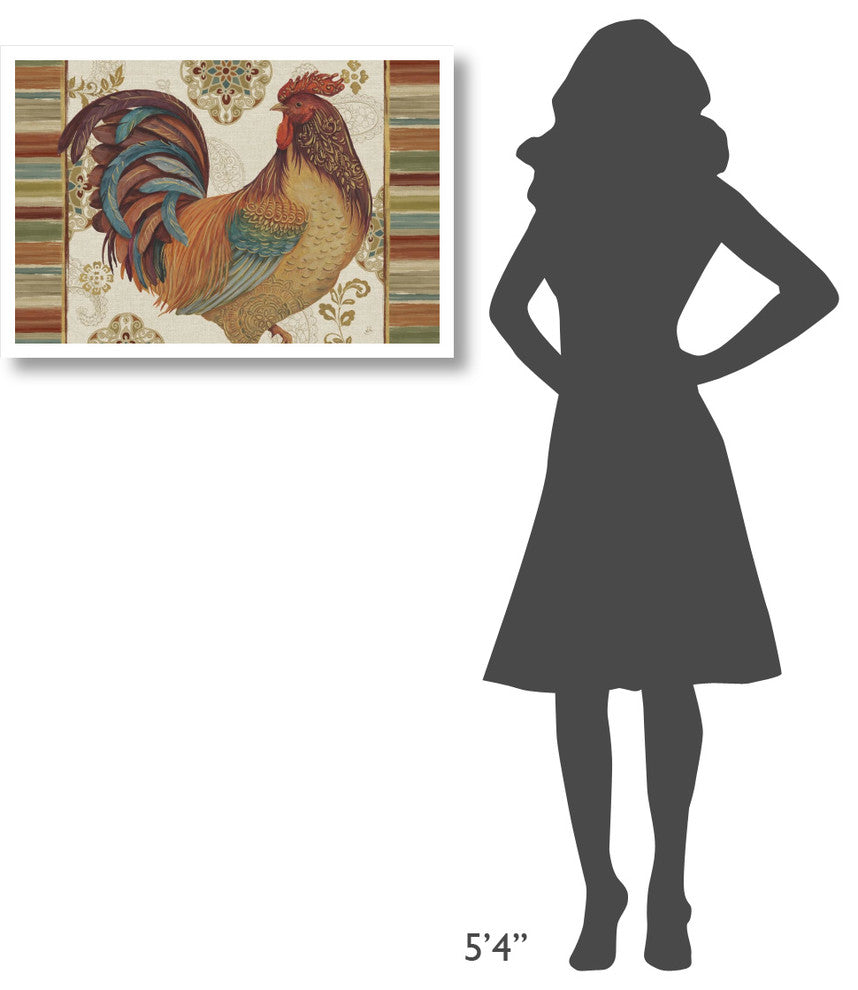 "Rooster Rainbow IVA" Digital Paper Print by Daphne Brissonnet, 32"x22"