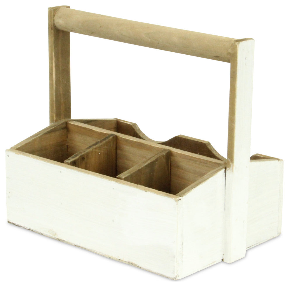 Wooden Garden Caddy, White