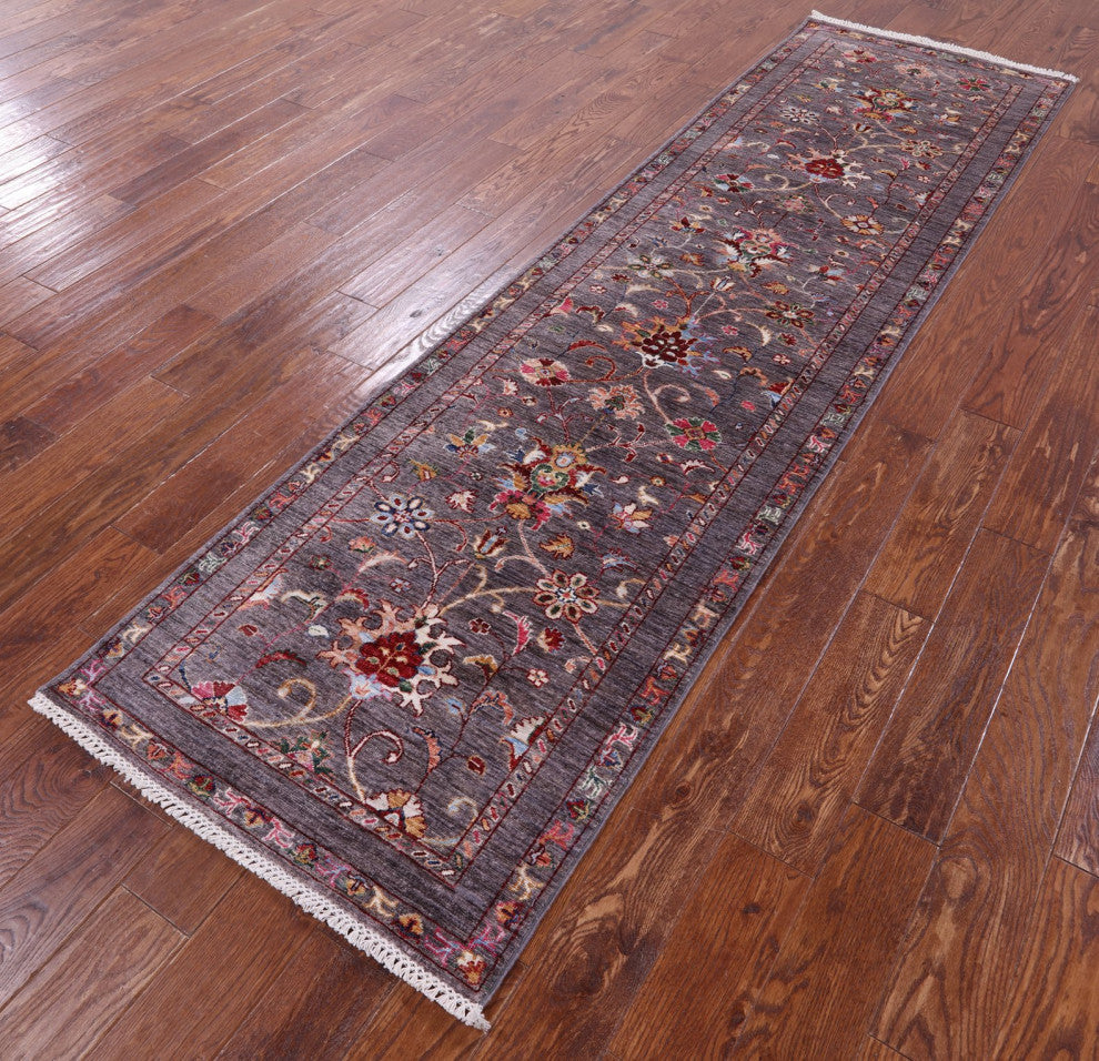 Runner Persian Tabriz Handmade Wool Rug 2' 8" X 9' 9" - Q12795