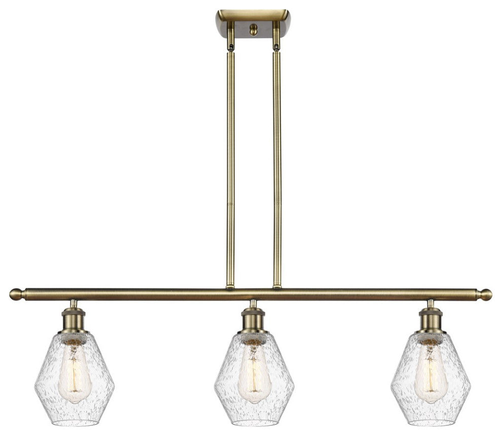 Innovations 516-3I-AB-G654-6-LED 3-Light Island Light, Antique Brass