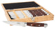 6 Piece Steak Knife Set, Rubberwood Box, Red Handle