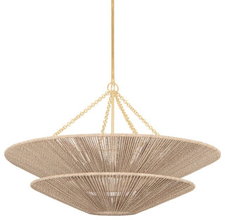 Tropea 8-Light Chandelier, Gold Leaf