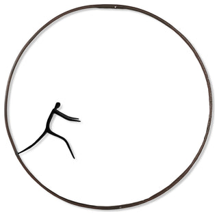 Olympic Figure, Iron Ring, Black, Style D