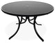 48" Round Hammered  Outdoor Dining Table with Umbrella Hole, Black