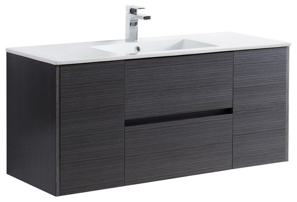 Blossom Valencia 48" Vanity Set, Silver Gray, No Mirror, Single
