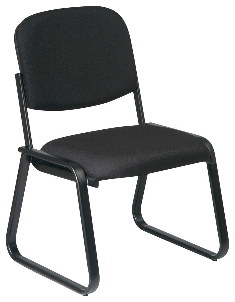Deluxe Sled Base Armless Chair With Designer Plastic Shell