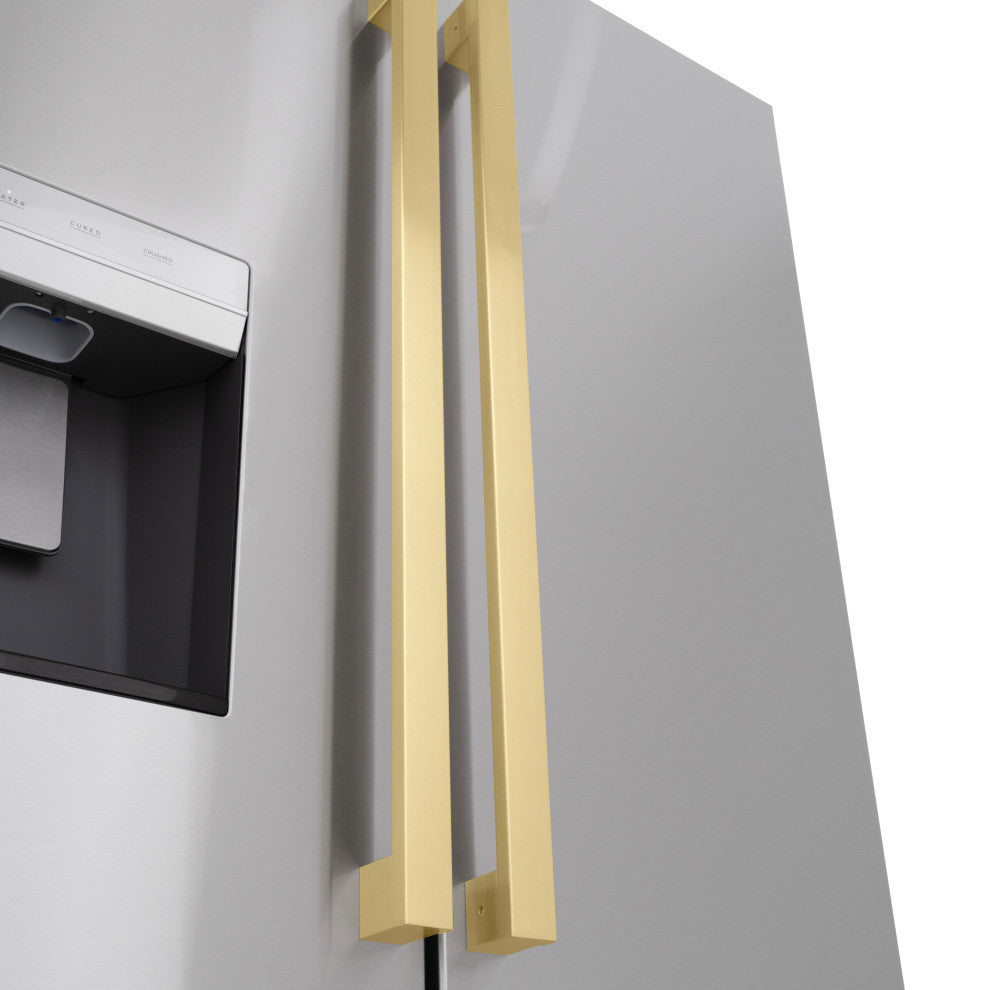 ZLINE 36" Standard Depth Refrigerator With Water, Stainless RSMZ-W-36-FCB