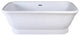 Aqua Eden 71" Acrylic Pedestal Double Ended Tub With Drain, White