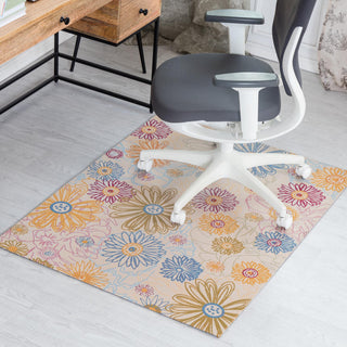 Keukenhof Cream Multi-Tone Rug'd Chair Mat, 36"x48", .25" Pile Height