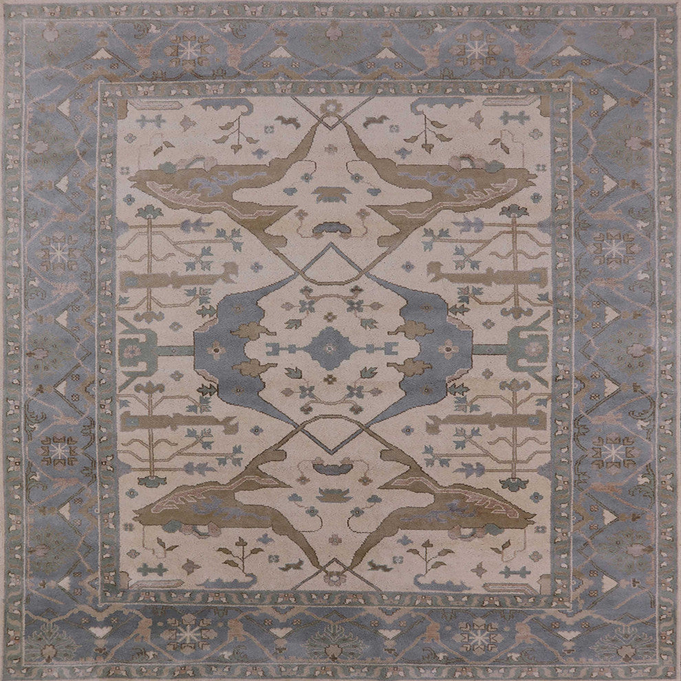 Ahgly Company Indoor Square Mid-Century Modern Area Rugs, 4' Square