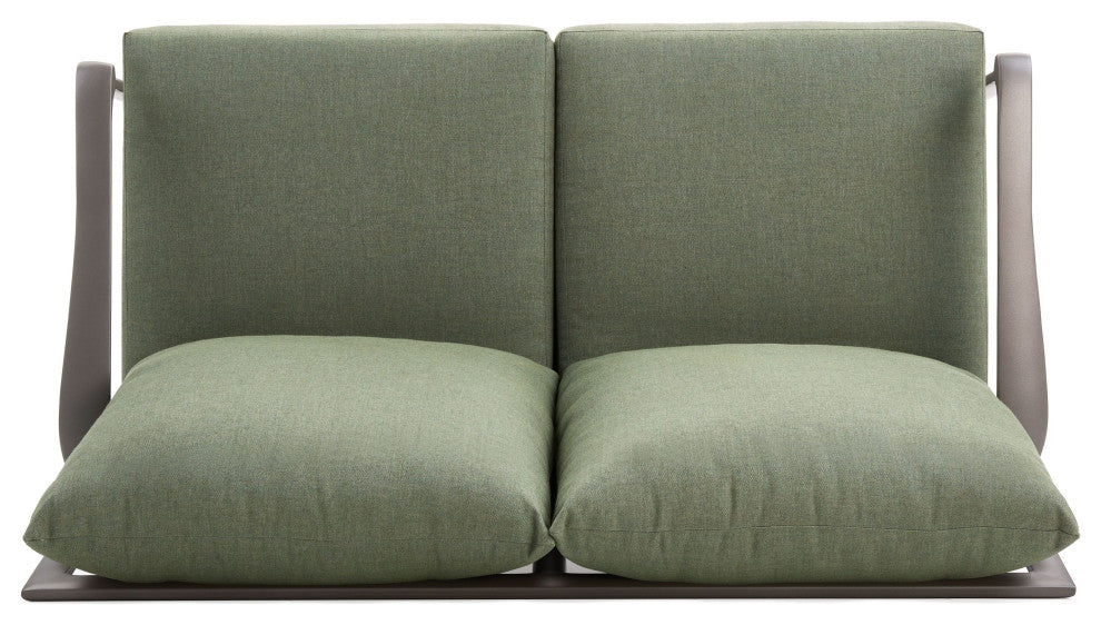 Aspen Cushion Outdoor Resort-Grade Loveseat, Brown