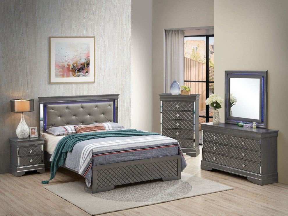 Verona 5-Drawer Chest, Charcoal
