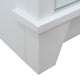 37" Single Sink Vanity, White Finish With White Engineered Stone Top