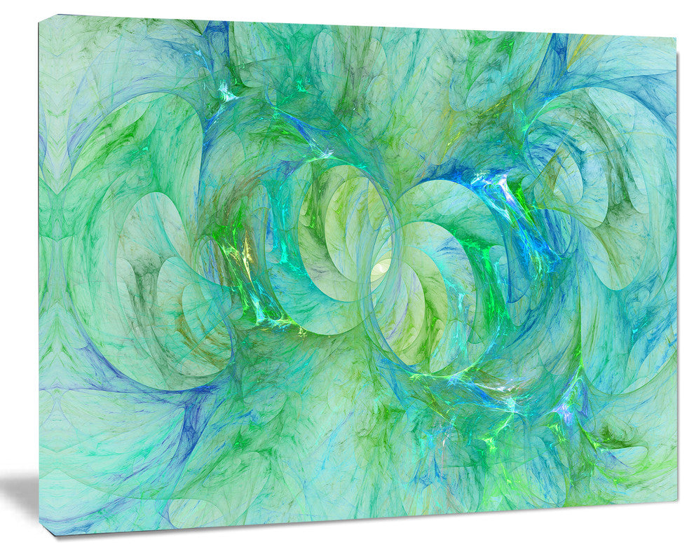 Snow Fractal Glass Texture, Abstract Canvas Art Print, 20x12