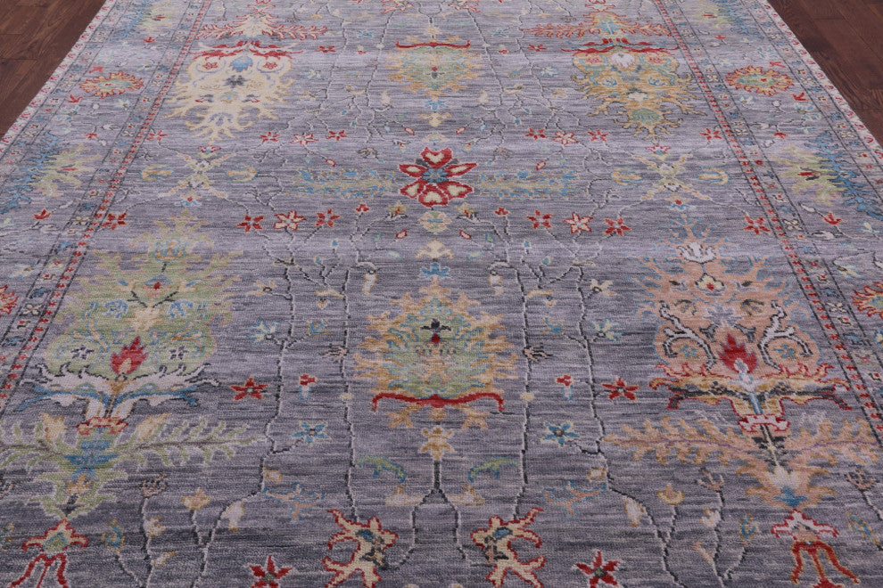 Handmade Turkish Oushak Wool Rug 9' 0" X 12' 0" - Q15608