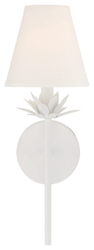 1-Light Wall Sconce in White