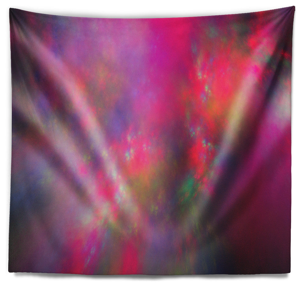 Perfect Red Starry Sky Abstract Wall Tapestry, 92"x78"