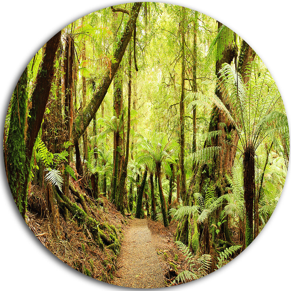 Rainforest Panorama Landscape, Photo Round Wall Art, 11"