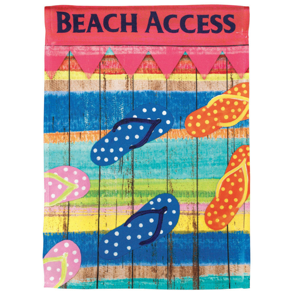 Flag  Printed  Beach Access Flip Flop Polyester Large