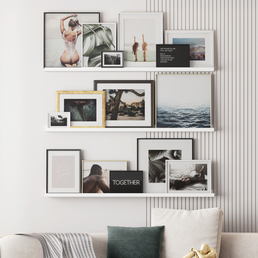 Welland Floating Shelves Wall Mounted Wall Shelves Set of 3, 36"