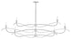Willow 6-Light Large Chandelier, Sterling Finish, Standard Overall Height